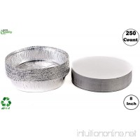 (250 Pack) - 8 Inch Disposable Round Aluminum Foil Take-Out Pans with Board Lids Set - Disposable Tin Containers  Perfect for Baking  Cooking  Catering  Parties  Restaurants by EcoQuality - B07DR5CL3X